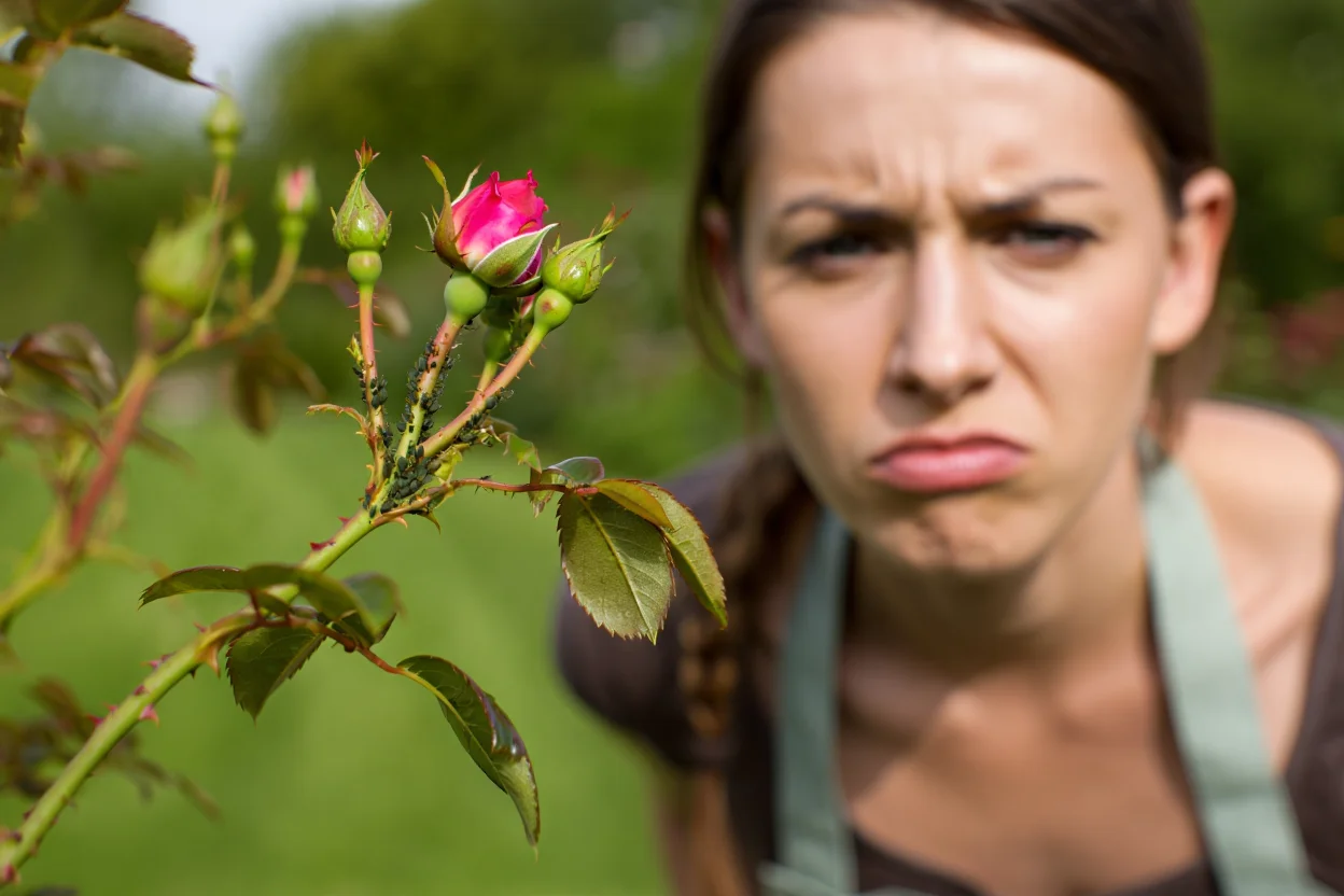 se débarrasser pucerons sur les rosiers