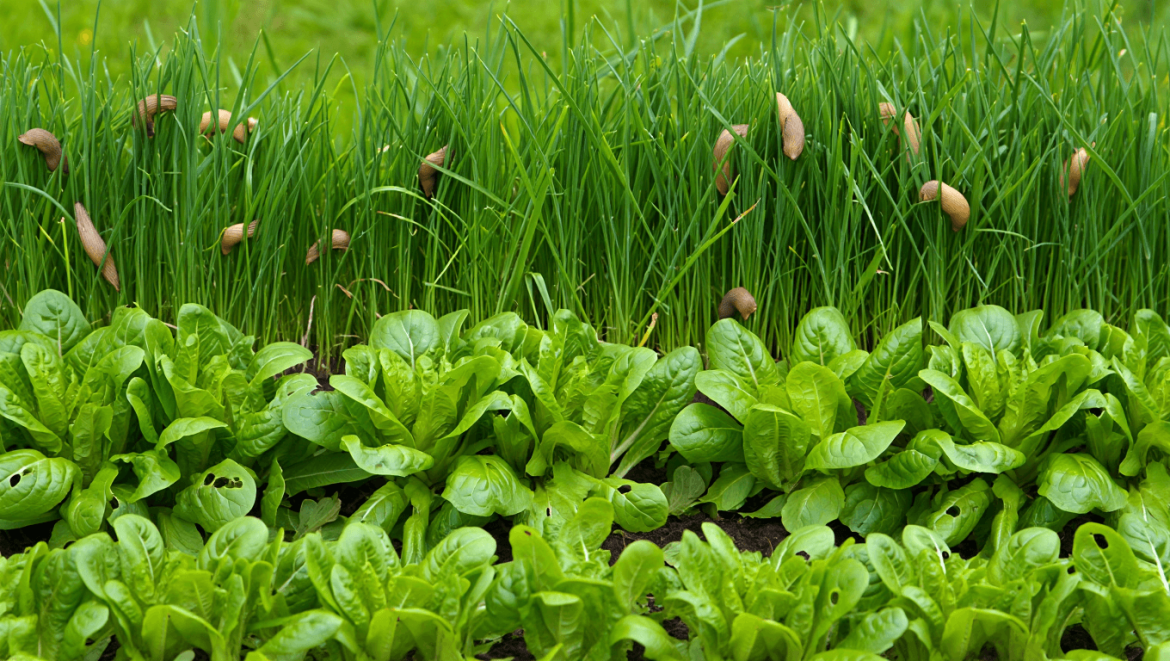 La bande d’herbe non tondue qui éloigne les limaces du potager